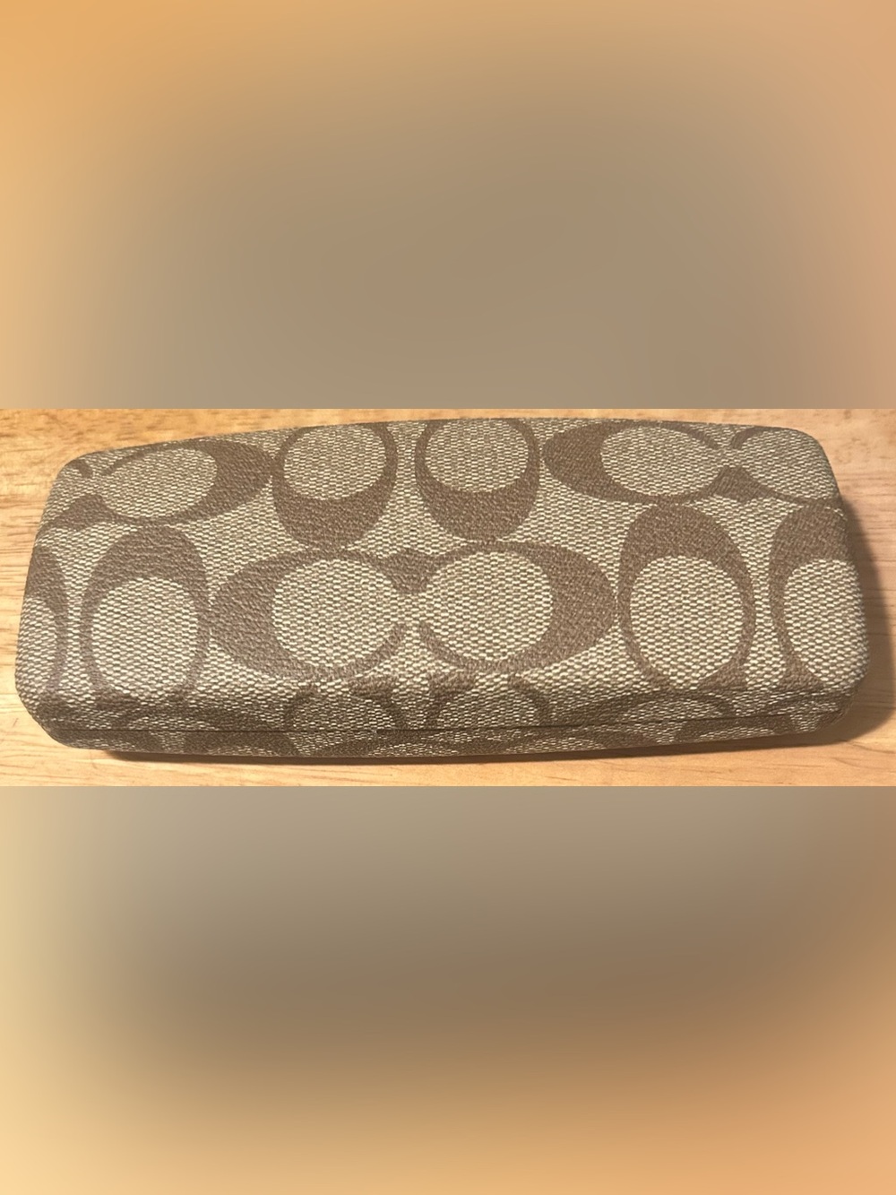 Coach Brown/Tan Signature Eyewear Case